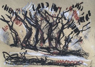 Andreas Loeschner Gornau, 'Trees', 2015, original Drawing Charcoal, 30 x 21  cm. Artwork description: 2793   charcoal, chalk ...
