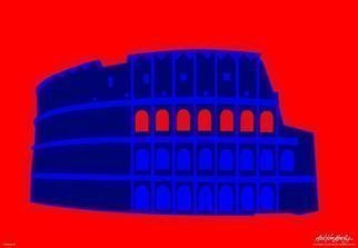 Asbjorn Lonvig, 'Colosseum Print On Canvas', 2005, original Printmaking Serigraph, 201 x 139  cm. Artwork description: 25563 Numbered and signed print in serigraph quality colors on canvas. Edition 100....