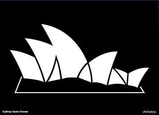 Asbjorn Lonvig, 'Sydney Opera House BlackWhite', 2006, original Printmaking Serigraph, 139 x 201  cm. Artwork description: 27288 This motif means a lot to me.I was in Australia several years ago.And I have been working on this motif since. Print on Canvas.Finally it is ready for print. ...