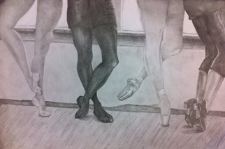 Lacey Smith; Dancers, 2011, Original Drawing Pencil, 18 x 12 inches. 