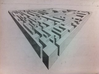 Lacey Smith; Maze, 2011, Original Drawing Pencil, 24 x 18 inches. 