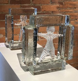 Lawrence Tuber; Discourse, 2018, Original Glass Cast, 20 x 14 inches. Artwork description: 241 Cast and Hot Sculpted Glass...