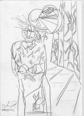 Vladimir Lubimov; Female Image, 2013, Original Drawing Charcoal, 30 x 21 cm. Artwork description: 241  modernism, post- modernism, avant- garde, expressionism, symbolism, woman, face, female image, portrait ...