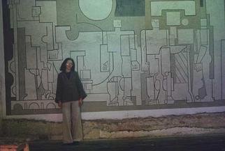 Lucia Timis; Composition 04, 1977, Original Other, 20 x 10 feet. Artwork description: 241 Mural Artwork- Sgraffito...