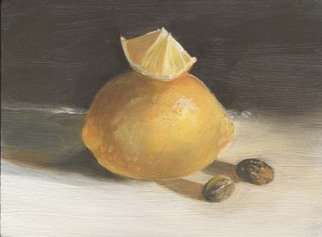 Lucille Rella, 'Lemon Wedge', 2007, original Painting Oil, 7 x 5  x 1 inches. 