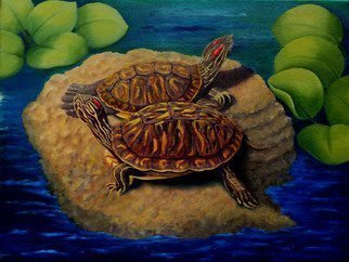Lora Vannoord, Meijergardenroom, 2011, Original Painting Oil, size_width{Turtles-1515347532.jpg} X 12 inches