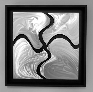 Mac Worthington; Puzzle, 2021, Original Sculpture Aluminum, 30 x 30 inches. Artwork description: 241 High polished aluminum with a machine brush finish. Shadowbox framed.Delivery, hanging   shipping availableStudio: 5935 Houseman Rd, historic Ostrander, Ohio.For further information on this piece or to discuss a custom design please call 614 | 582 | 6788 or email: macwartist aol. com...