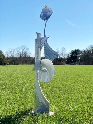 Mac Worthington, 'Waiting', 2021, original Sculpture Aluminum, 20 x 61  x 14 inches. Artwork description: 1911 Welded aluminum with a machine brush finish.Available. Signed   dated. Certificate of Authenticity.Delivery, hanging   shipping availableStudio: 5935 Houseman Rd, historic Ostrander, Ohio.For further information on this piece or to discuss a custom design please call 614 | 582 | 6788 or email: macwartist aol. com...