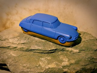 Roland Van Ast; Born Out Of Rock Citroen DS 1, 2020, Original Ceramics Handbuilt, 4.5 x 1.6 inches. Artwork description: 241 Born out of Rock by Mad MouseCitroA<< n DS- Handmade modelcars- Born out of Rock series- 1 of only 50- Scale 143- 11. 5 cm 200 gr- Handmade mold- Cast porcelain plaster- Sculpted model- Hand painted- Protective layer- Showcase box- Small series, special colors and models ...