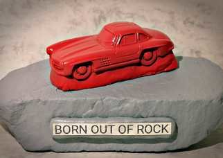 Roland Van Ast; Born Out Of Rock Mercedes 2, 2020, Original Ceramics Handbuilt, 4 x 1.6 inches. Artwork description: 241 Born out of Rock by Mad MouseMercedes 300 SL- Handmade modelcars- Born out of Rock series- 1 of only 50- Scale 143- 10 cm 150 gr- Handmade mold- Cast porcelain plaster- Sculpted model- Hand painted- Protective layer- Showcase box- Small series, special colors and models on ...