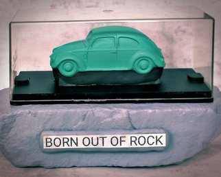 Roland Van Ast; Born Out Of Rock VW Beetle 3, 2020, Original Ceramics Handbuilt, 3.5 x 1.8 inches. Artwork description: 241 Born out of Rock by Mad MouseVolkswagen Beetle- Handmade modelcars- Born out of Rock series- 1 of only 50- Scale 143- 9 cm 140 gr- Handmade mold- Cast porcelain plaster- Sculpted model- Hand painted- Protective layer- Showcase box- Small series, special colors and models on request- ...