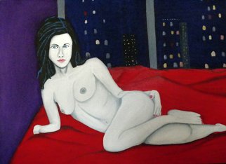 Clifford Riley; Friday Night 26th Floor, 2015, Original Painting Oil, 36 x 24 inches. Artwork description: 241 Life in the big apple ...