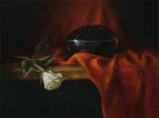 Barbara A Jones; The Rose Within, 2012, Original Painting Oil, 16 x 12 inches. 