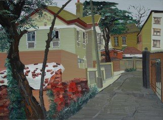 Mandy Sun; Street Scene I, 2013, Original Painting Oil, 150 x 110 cm. Artwork description: 241  Sketching landscapes directly from observation in Western Art dates back to the Renaissance.  However, it wasn't until the 19th century that artists made a point of leaving their studios to set up their oil paints and easels in the open in order to paint romantic and ...