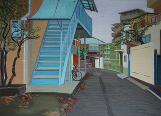 Mandy Sun; Street Scene II, 2013, Original Painting Oil, 150 x 110 cm. 
