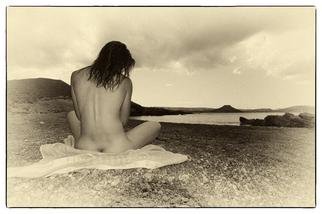 Manolis Tsantakis; On The Beach, 2010, Original Photography Black and White, 19 x 13 inches. 
