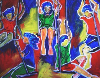 Marcia Pinho; Kids, 2005, Original Painting Acrylic, 100 x 120 cm. Artwork description: 241     Expressionism, figurative, painting, acrylic and ink, canvas                                                ...