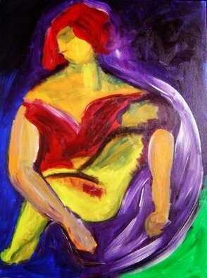 Marcia Pinho; Mother II, 2008, Original Painting Acrylic, 60 x 80 cm. Artwork description: 241    Tao Sigulda Collection Expressionism, figurative, painting, acrylic and ink, canvas                                                    ...