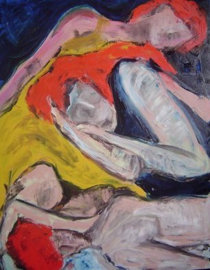 Marcia Pinho; Three, 2005, Original Painting Acrylic, 90 x 100 cm. Artwork description: 241   Private Collector in USA Expressionism, figurative, painting, acrylic and ink, canvas                                                     ...