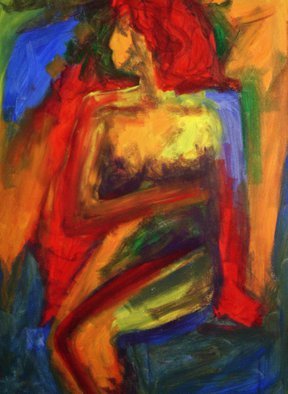 Marcia Pinho; Woman, 2007, Original Painting Oil, 80 x 90 cm. Artwork description: 241  Sold to private collector in New York, USAExpressionism, figurative, painting, acrylic and ink, canvas                                        ...