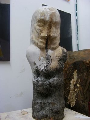 Marcin Biesek; She And He, 2010, Original Sculpture Wood, 25 x 50 cm. 