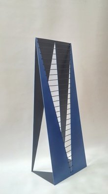 Marcio Faria; Gabo Bicor Blue, 2016, Original Sculpture Steel, 33 x 85 cm. Artwork description: 241  painted steel and silicone wire ...