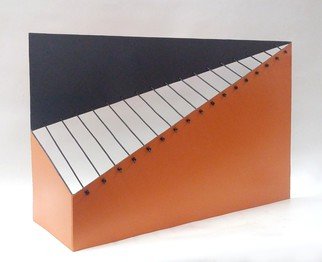Marcio Faria; Gabo Bicor Orange, 2015, Original Sculpture Steel, 39 x 61 cm. Artwork description: 241  painted steel and silicone wire ...