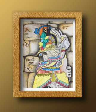 Mariam Burhan; Akhenaten, 2020, Original Painting Acrylic, 11 x 16 inches. Artwork description: 241 Inspired my the intelligent minds of ancient Egyptians. ...