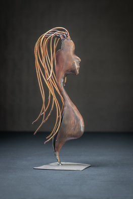 Stephen Maresco; Ladies Copper Silouette, 2020, Original Sculpture Other, 9 x 17 inches. Artwork description: 241 Hand made three dimensional silhouette made from Copper with burnt copper finish. ...