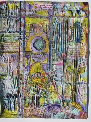 Margaret Thompson, 'Cathedral', 2011, original Mixed Media, 42 x 52  x 2 inches. Artwork description: 1758              Acrylic, collage, molding paste, mixed media on canvas.            ...