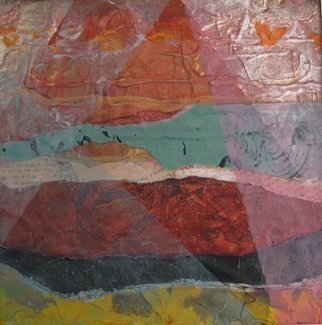Margaret Thompson, 'Egyptian Divide', 2011, original Collage, 28 x 28  inches. Artwork description: 1758            Acrylic, collage, mixed media on canvas.          ...