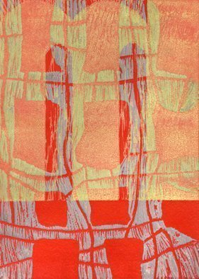 Margaret Thompson, Mad Blue, 2008, Original Printmaking Monoprint, size_width{Window_light-1237745219.jpg} X 42 cm