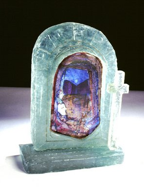 Margaret Stone, 'Descansos The Resting Places', 1995, original Glass, 13 x 18  x 6 inches. Artwork description: 2703  Along the highways and byways in the Southwest, and perhaps other areas, crosses spot the road where lives have been lost.  Descansos become resting places of last memories. ...