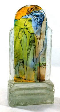 Margaret Stone, 'Holiday Time', 2005, original Glass, 4 x 10  x 3.5 inches. Artwork description: 3099  Kilnformed glass, cast and fused.  One of 18 small glassworks as part of a special art project. ...