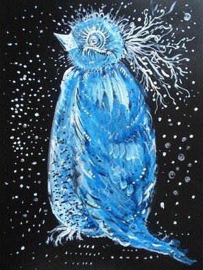 Devdariani Mariam; Frozen Owl, 2014, Original Painting Other, 19.5 x 27 cm. 