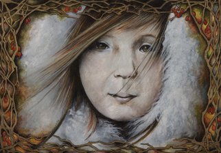 Venczak Marianna; Christmas, 2010, Original Watercolor, 297 x 210 mm. Artwork description: 241  figurative, portrait, Christmas, winter, venczak, watercolor, mixed technic, surreal              ...