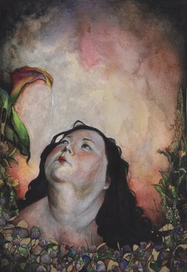 Venczak Marianna; Desire, 2011, Original Watercolor, 210 x 297 mm. Artwork description: 241     figurative, portrait, people, venczak, watercolor, mixed technic, surreal, watercolour                  ...