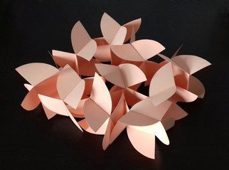 Marisa Torres; Flowers, 2018, Original Mixed Media, 20 x 6 inches. Artwork description: 241 Flowers in a mutable sculpture of individual geometric shapes that can be strung together to create multiple combinations. It explores ideas of growth and repetition in the natural world but through the logical, systematic approach of geometry. ...