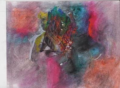 Mario Ortiz Martinez, 'Faith', 2019, original Mixed Media, 11 x 9  inches. Artwork description: 11019 FREE INSPIRATION EXERCISE DISCOVERING THE RICH EXPRESSION OF OIL CRAYONS, ABSTRACT, MISTERY, LIBERTY. ...
