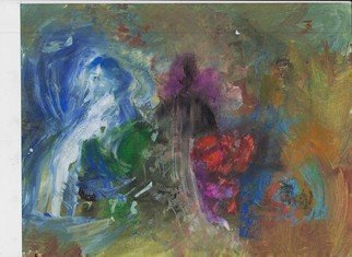 Mario Ortiz Martinez, 'Ghosts In The Forest 2', 2019, original Mixed Media, 11 x 9  inches. Artwork description: 2703 FREE INSPIRATION EXERCISE DISCOVERING THE RICH EXPRESSION OF OIL CRAYONS, AND OIL COLORS, ABSTRACT, MISTERY, LIBERTY. ...