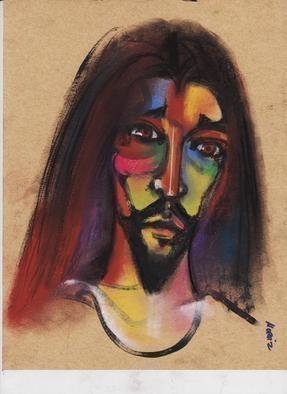 Mario Ortiz Martinez, 'Young Jesus', 2019, original Pastel, 9 x 12  inches. Artwork description: 9831 PORTRAIT.  IMPRESSIONIST STYLE, RELIGIOUS, CHRIST, COLORFUL...