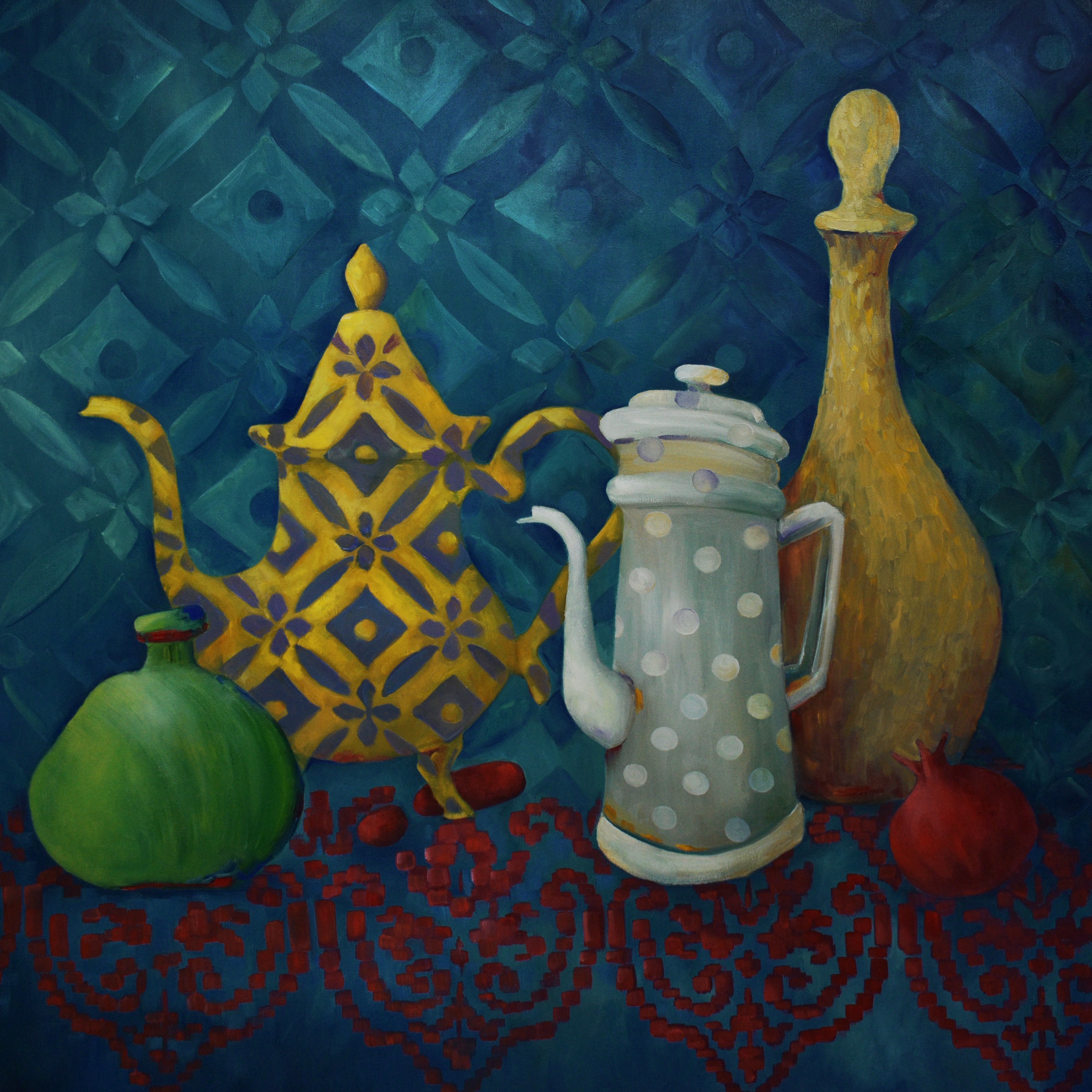 Marina Venediktova; Stylish Vintage 1 Original, 2021, Original Painting Oil, 32 x 32 inches. Artwork description: 241 You can watch the video of this picture with macro fragments at the link on my youtube channelMy new series of worksSTYLISH VINTAGEincludes large paintings that are likely to find their place in the interior of the dining area or in the space of a sick ...