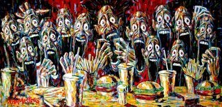 Mark Masters; The Last Supper, 2007, Original Painting Acrylic, 48 x 24 inches. Artwork description: 241 expressionism, acrylic, on panel, colorful, luminescence, traditional, painting, modern, composition, original, ...