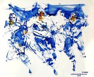 Mark Gray; Blue Hockey By Mark Gray, 2018, Original Painting Oil, 18 x 22 inches. Artwork description: 241 Blue Hockey by Mark Gray18x22www. MarksArtWorld. com...