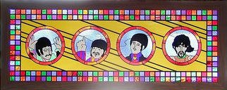 Mark Stine; Return To The Yellow Submarine, 2002, Original Glass Stained, 66 x 27 inches. Artwork description: 241 Creating whimsical stained glass is one of my favorite undertakings. This artwork, depicting The Beatles from the movie Yellow Submarine, is a classic example of art that puts a smile on the            face of all who see it. While this artwork is as impressive as anything I' ...