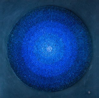 Marlies Wandres; Feeling Blue, 2014, Original Mosaic, 32 x 32 inches. Artwork description: 241  Smalti, Blue circle ...