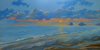 Mario Tello; Ocean Sunset, 2016, Original Painting Acrylic, 56 x 28 cm. Artwork description: 241   gliclee ...