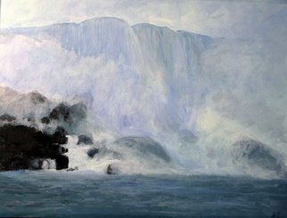 Marty Kalb; Niagara Falls 4 Black Rocks, 2007, Original Painting Acrylic, 26 x 22 inches. Artwork description: 241  Part4 of several studies of the falls ...