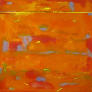 Marty Kalb; Ocean Sky Orange Sunset, 2010, Original Painting Acrylic, 48 x 48 inches. 