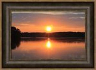 Mary Goodreau; Amazing Sunset, 2014, Original Digital Art, 26 x 19 inches. Artwork description: 241  An amazing sunset. The sun and sky is simply beautiful. Reflections on the lake.  ...